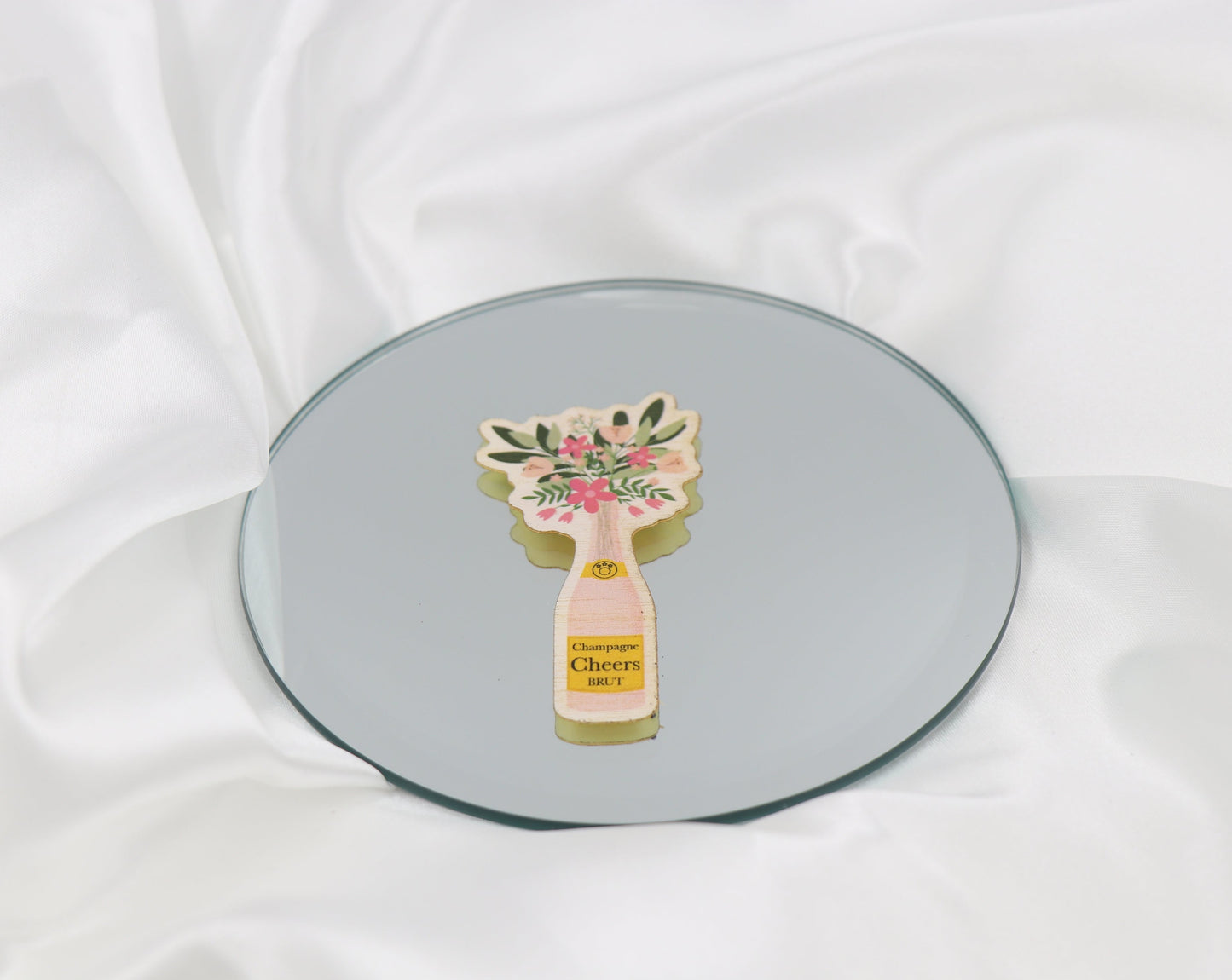 Flower Champagne Bottle Sticker