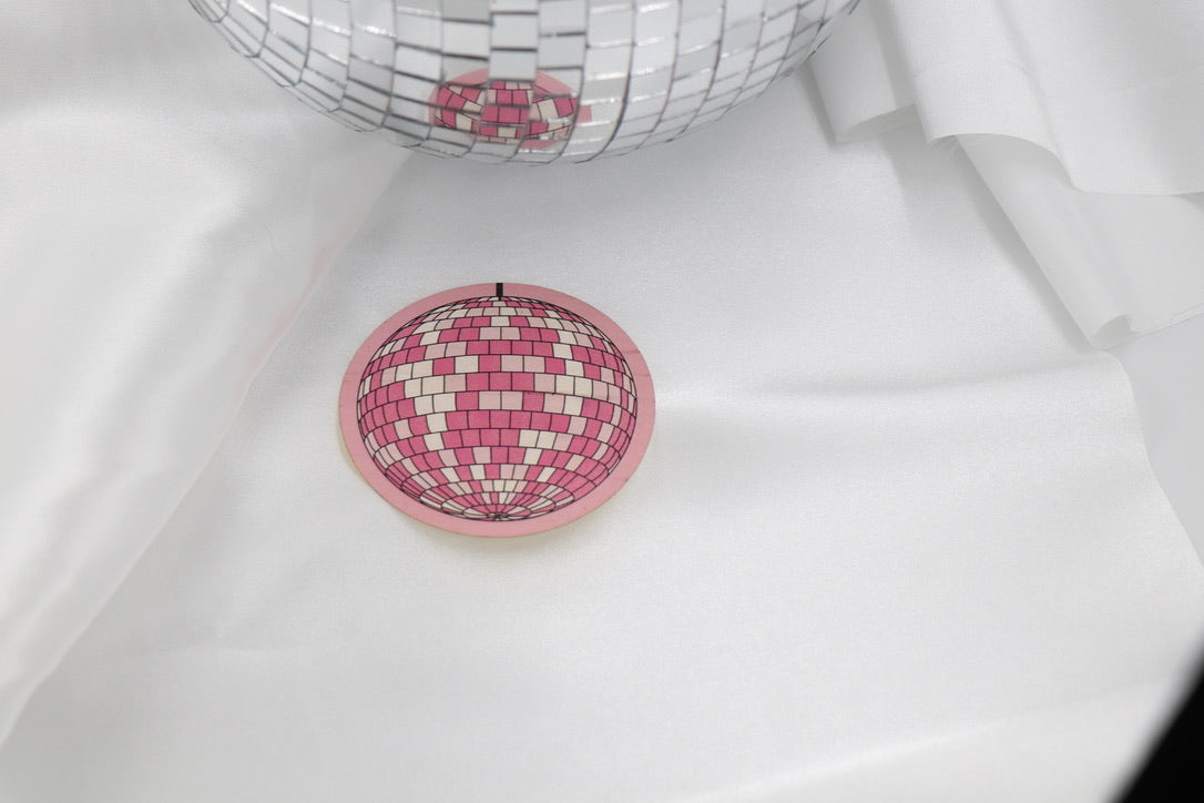Pink Sparkly Disco Ball | Sticker