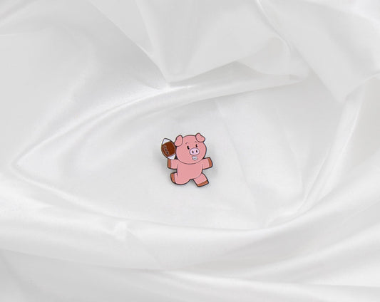 Pig with Football Pin