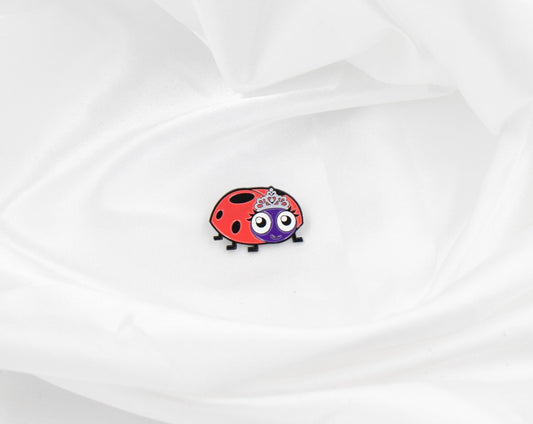 Ladybug with Crown Pin