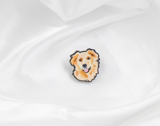 Nelly The Golden Retriever Dog Pin