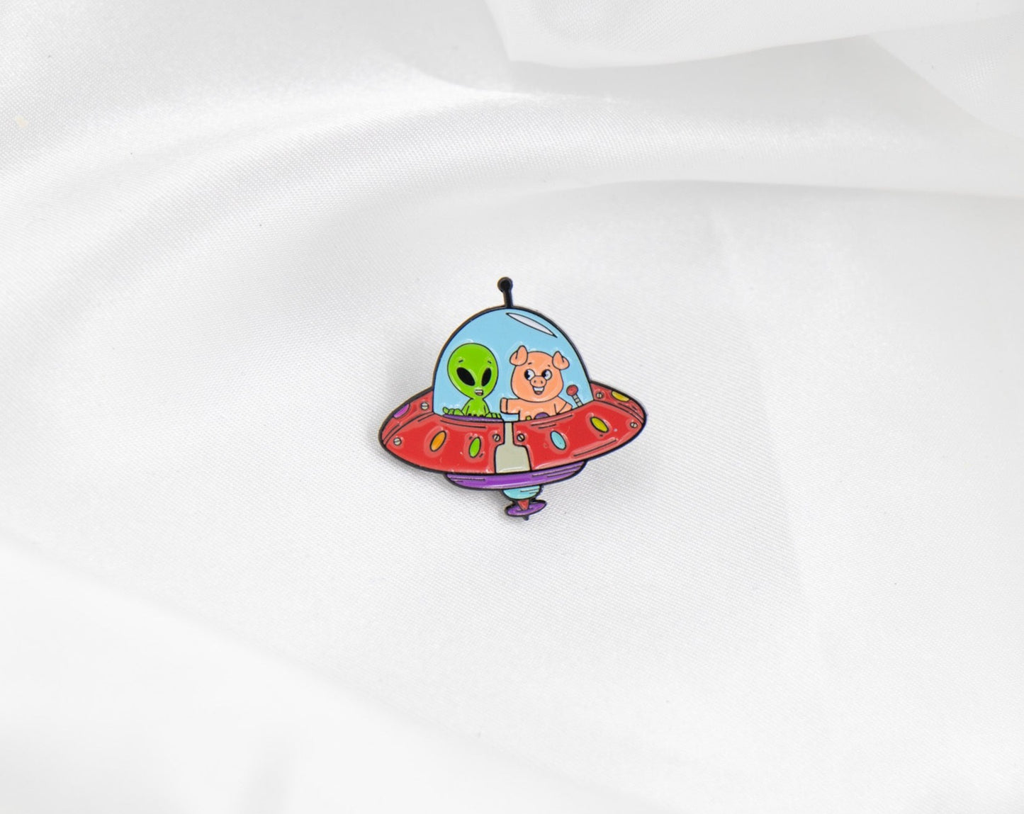 Alien Spaceship Pin
