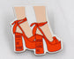 XOXO Red High Heels Pin